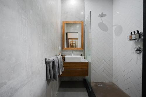 Ένα μπάνιο στο Suksma Guesthouse