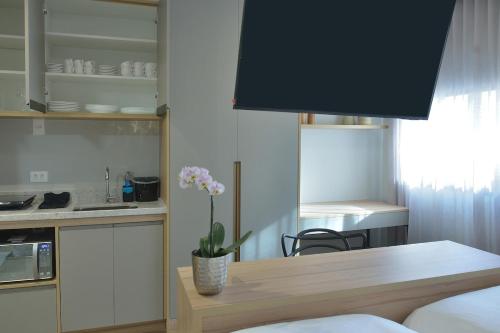 TV a/nebo společenská místnost v ubytování Atmosfera 360 - 202