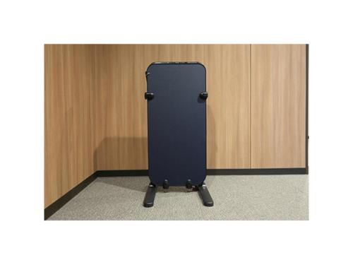 a black locker in a room with a wooden wall at Smile Hotel Hakata Ekimae - Vacation STAY 64014v in Fukuoka