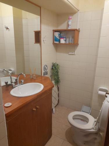 un bagno con lavandino e WC di El chilco a San Carlos de Bariloche