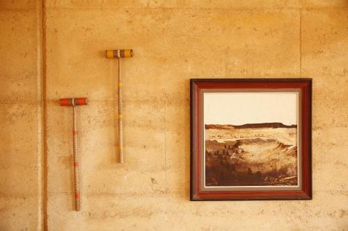 a painting on the side of a wall at Sky House Kangaroo Island in Stokes Bay