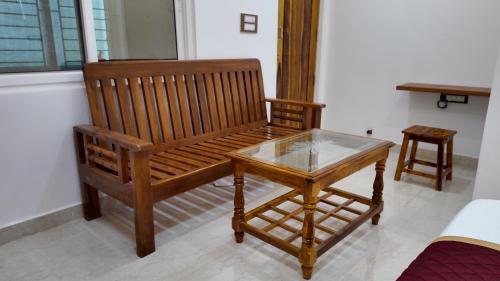 Ruang duduk di Shree Residency