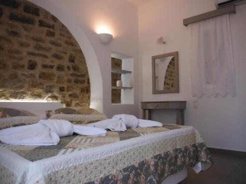 Vuode tai vuoteita majoituspaikassa St George Antiparos Apartments and studios