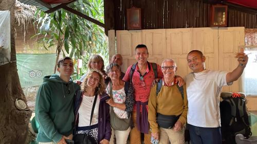 a group of people posing for a picture at Yoga Lover in Yogyakarta