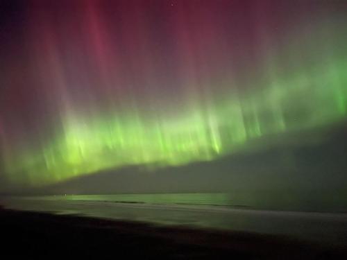 an image of the northern lights in the sky at Victorian Home in Moray in Forres