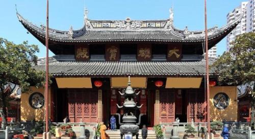 a large building with a pagoda in a city at YUNIK-Shanghai Zhongshan Park Yan'an Xi Road in Shanghai