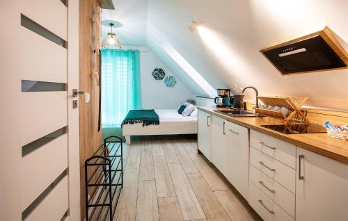 Dapur atau dapur kecil di Nice Apartment In Nowecin With Wifi