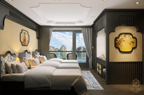Ένα ή περισσότερα κρεβάτια σε δωμάτιο στο Du Yen Cruise