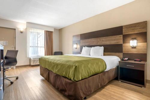 a hotel room with a large bed and a television at Quality Inn Panama City North in Panama City