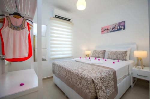Krevet ili kreveti u jedinici u okviru objekta Yenier Apart Kas