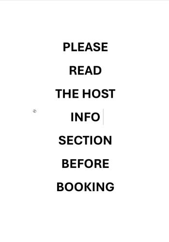 a sign that reads please read the host info section before booking at Private Room With Bath Close to the Airport in Njarðvík