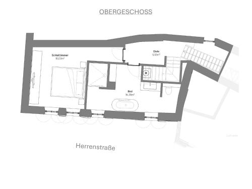 Neue Neunzehn - Stadthaus, 2DZ, 2Bäder, Kaminの見取り図または間取り図