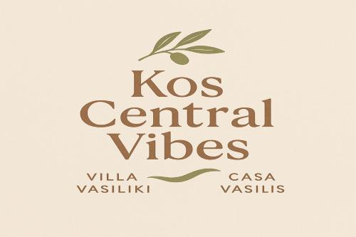 a logo for koctors centennial vies at Kos central vibes - Villa Vasiliki in Kos