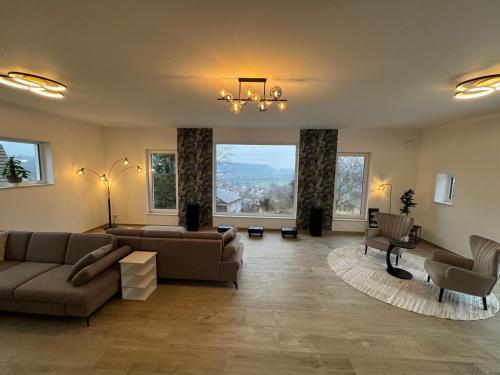 Χώρος καθιστικού στο Residenz Donau-Schlossblick