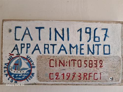Πιστοποιητικό, βραβείο, πινακίδα ή έγγραφο που προβάλλεται στο Catini Appartamenti 1967