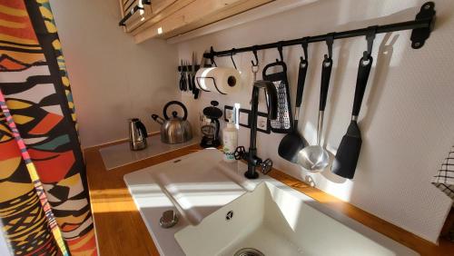 Et badeværelse på Houseboat Vilnius