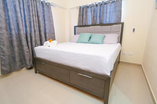 Cama o camas de una habitación en Edificio Amber