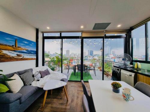 Ruang duduk di 29 Homestay Cầu Giấy