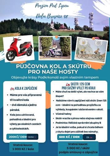 a flyer for a scooter masala masala kolhapuri bike race at Penzion Pod Lípou in Dolní Brusnice