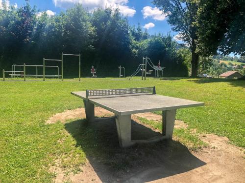 Attrezzature per ping pong presso Ferienwohnung Hauzenberg mit Pool & Sauna o nelle vicinanze