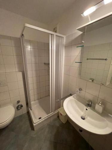 Koupelna v ubytování Apartments Francoa Nassfeld