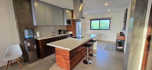 Η κουζίνα ή μικρή κουζίνα στο Stunning Condo with Panoramic Ocean & city views