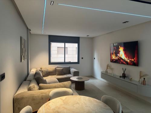 Posezení v ubytování Luxe Appartement Haut Standing Nador Lagoon Rif