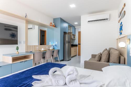Η κουζίνα ή μικρή κουζίνα στο MALIA Beach Experience FLAT07 - Muro Alto-Porto de Galinhas