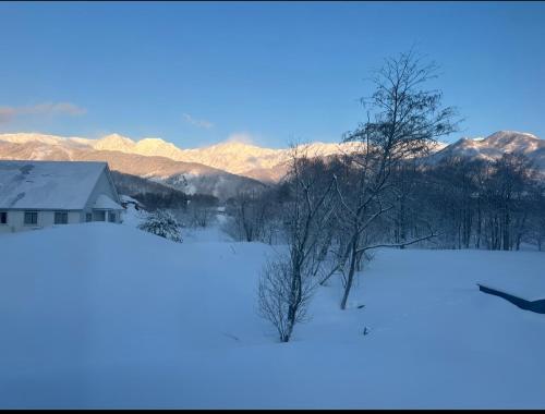 白馬村にあるDeep Powder Lodge HAKUBAの雪家