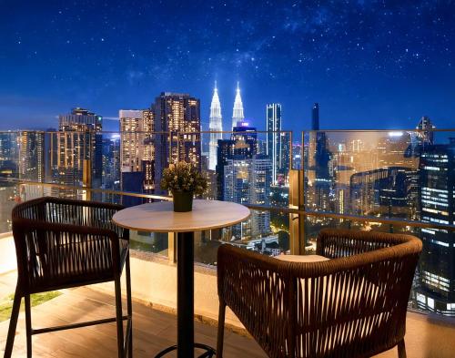 Nespecifikovaný výhled na destinaci Kuala Lumpur nebo výhled na město při pohledu z apartmánu
