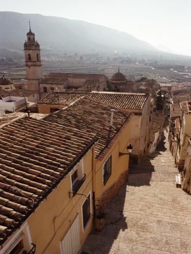 a view of the roofs of buildings in a city at Casa Rural Sant Antoni in Biar