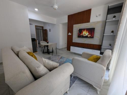 Χώρος καθιστικού στο Nancy's Haven 1 BEDROOM Apartment