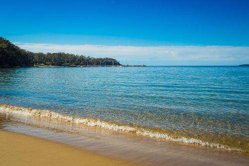 a beach with a body of water and the ocean at Ingenia Holidays Eden Beachfront in Eden