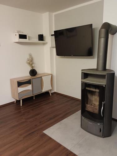 Μια τηλεόραση ή/και κέντρο ψυχαγωγίας στο Ferienhaus Oberhof
