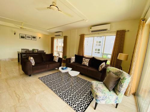 Ruang duduk di Olive Service Apartments New Town