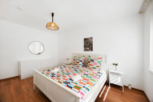 Katil atau katil-katil dalam bilik di Ferienwohnung am Geiseltalsee