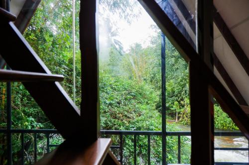 a view from the window of a tree house at Ever Top Resort Kithulgala in Kitulgala