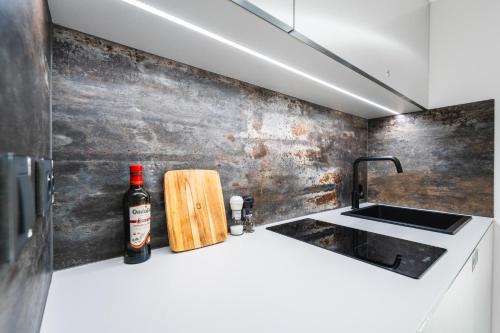 Dapur atau dapur kecil di Ostravinka - Boutique Apartment