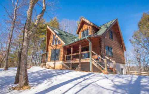Blue Ridge Mountain Log Cabin - Views - Fireplace - River Access! v zimě
