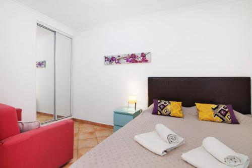 Postel nebo postele na pokoji v ubytování Apartamento 16 - Quarteira