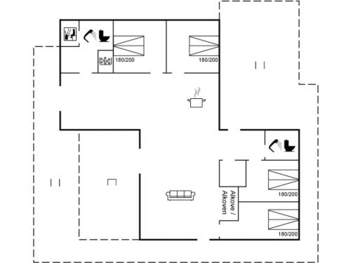 a schematic diagram of the experimental facility at Holiday Home Heidi - 1km from the sea by Interhome in Mølby