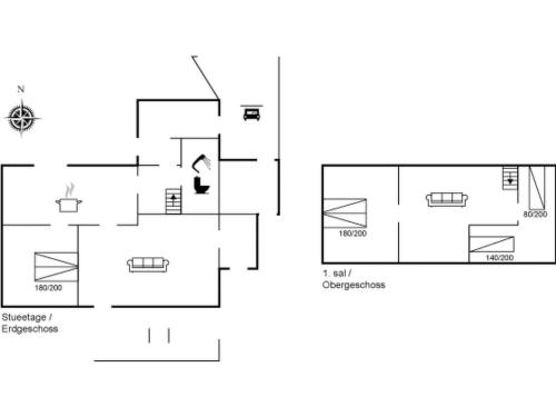 a schematic diagram of the experimental facility at Holiday Home Algeth - 200m from the sea by Interhome in Skagen