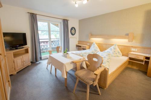 TV a/nebo společenská místnost v ubytování Ferienwohnung Pension Tirol