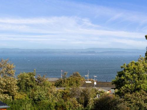 a view of the ocean from a hill with trees at Holiday Home Pascal - 600m from the sea by Interhome in Augustenborg