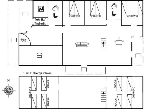Plano de Holiday Home Tabithe - 2-2km from the sea by Interhome