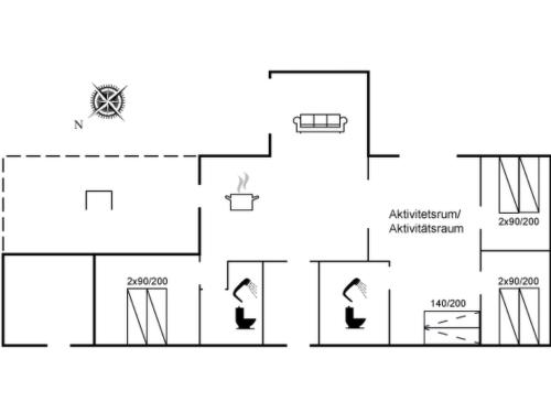 Pelan lantai bagi Holiday Home Alea - 800m from the sea by Interhome