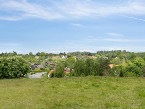 a field of grass with a town in the background at Holiday Home Rami - 2km from the sea by Interhome in Tisvildeleje