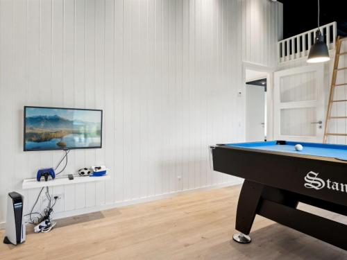 a billiard room with a pool table in it at Holiday Home Jul - 300m from the sea by Interhome in Haderslev