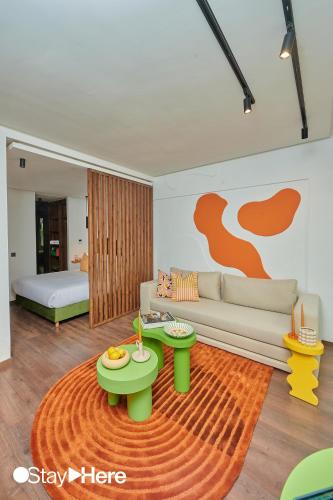 Posezení v ubytování Stayhere Casablanca - CIL - Vibrant Residence