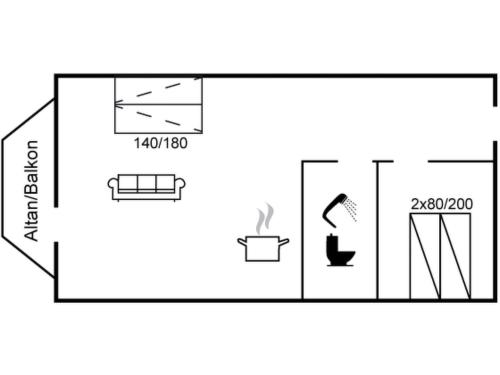 a schematic diagram of a laboratory with a microscope at Apartment Henna - 50m from the sea by Interhome in Allinge